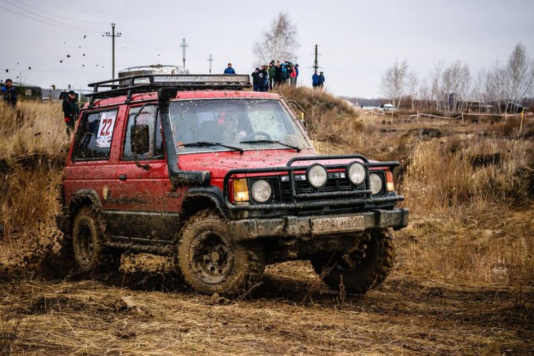 Red jeep